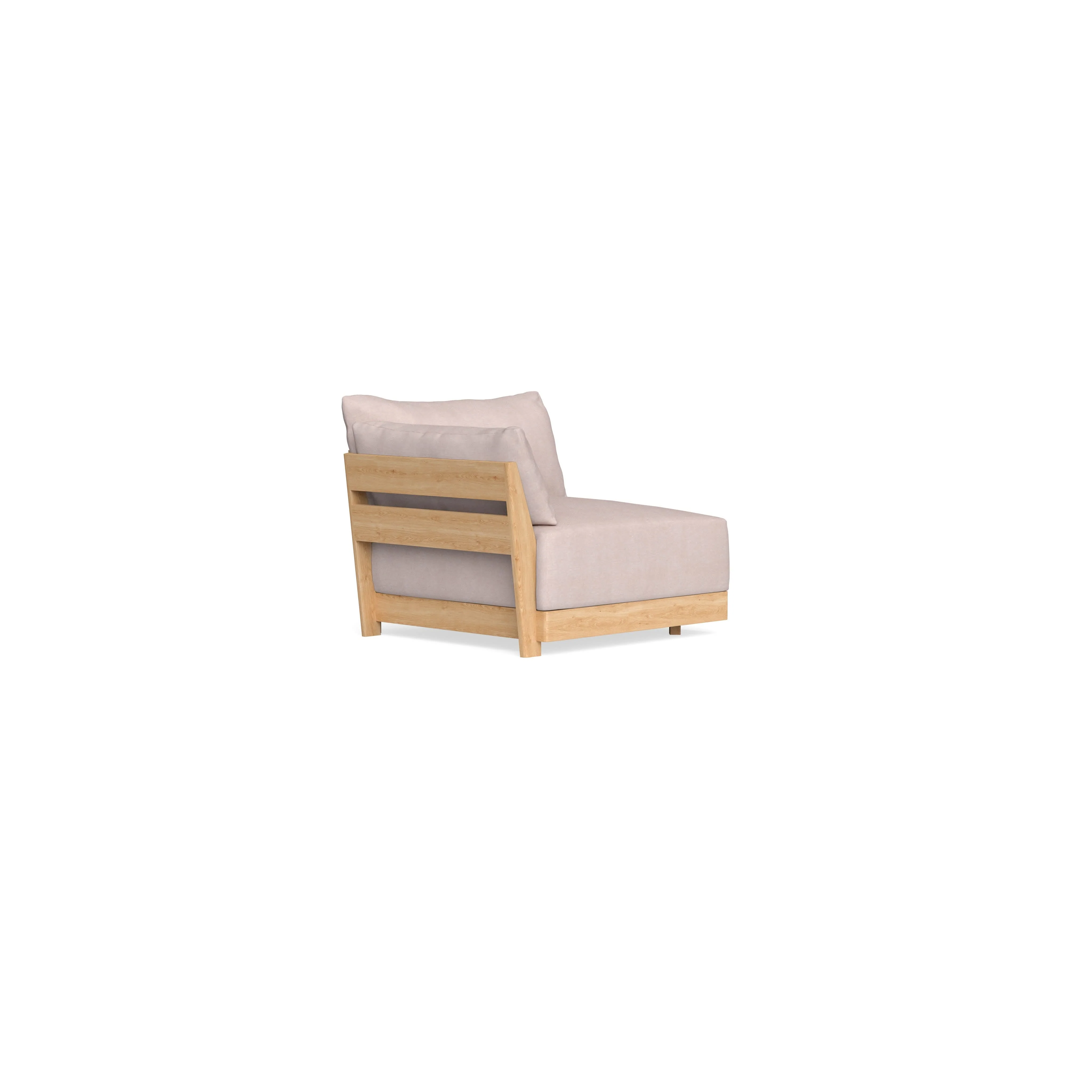 Modular Bondi Latte End Chair in Blush | Classic Blend 1