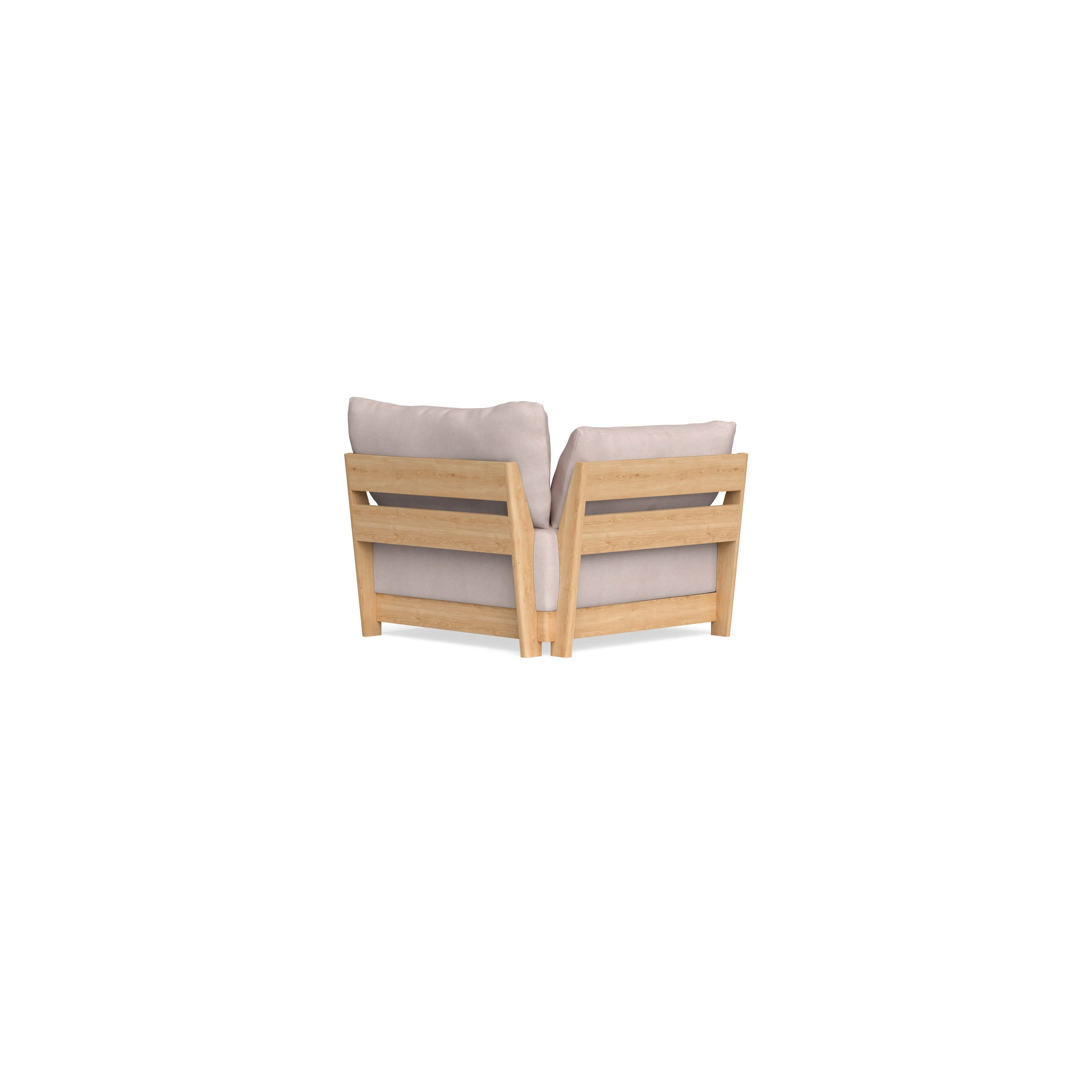 Modular Bondi Latte End Chair in Blush | Classic Blend 2
