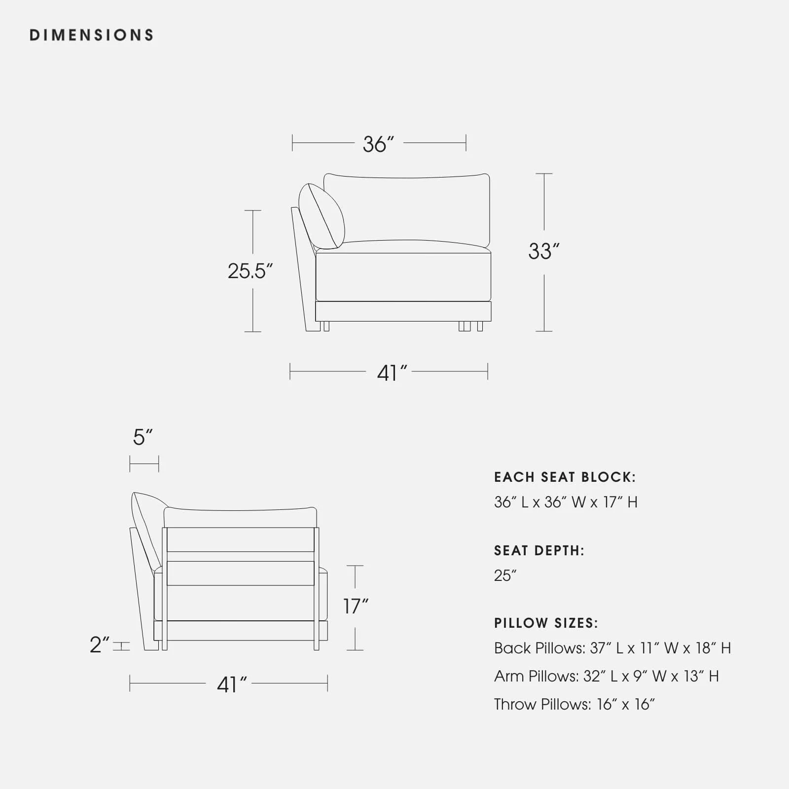 Modular Bondi Latte End Chair in Blush | Classic Blend 5