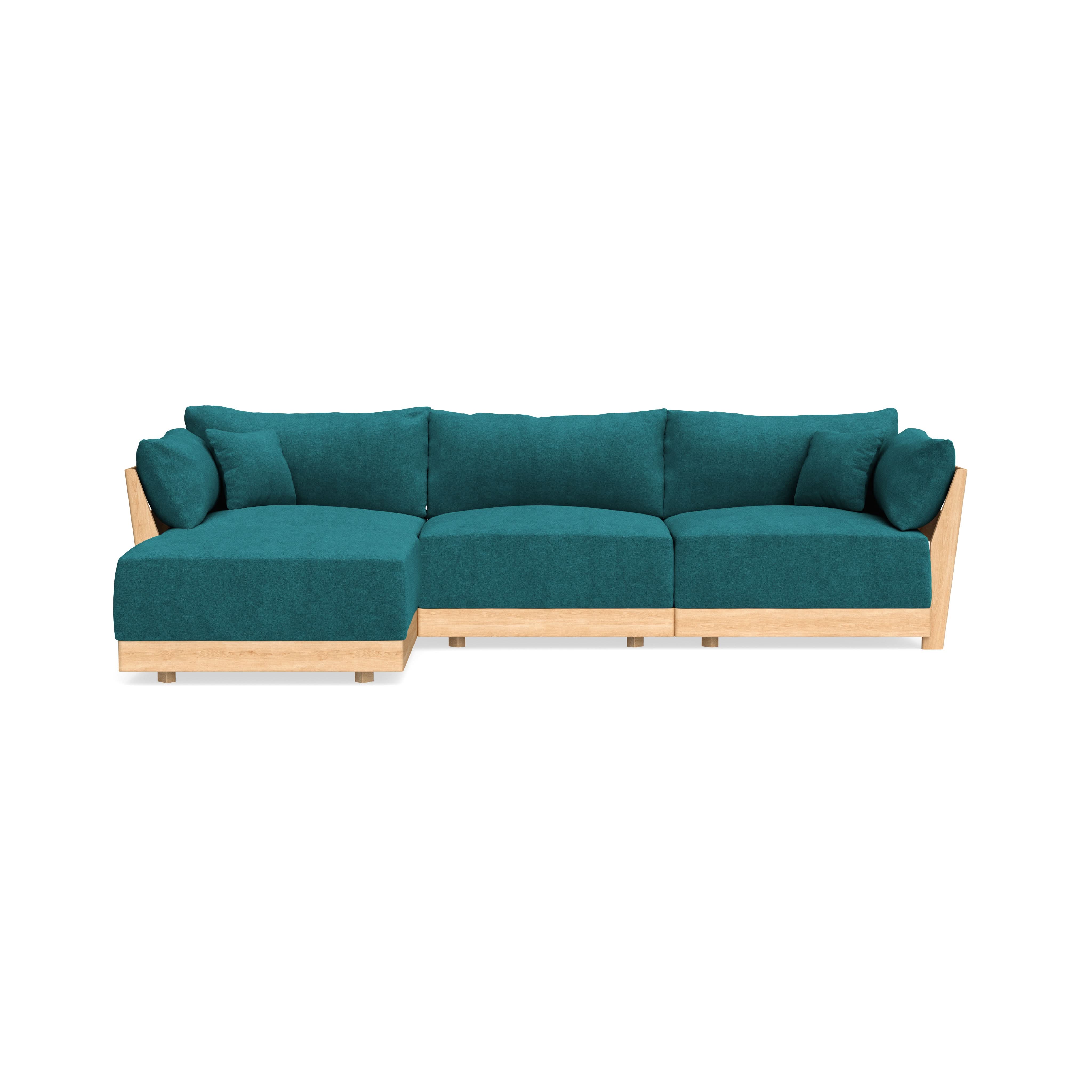Modular Bondi Latte 3-Seater Sectional in Ocean | Classic Blend