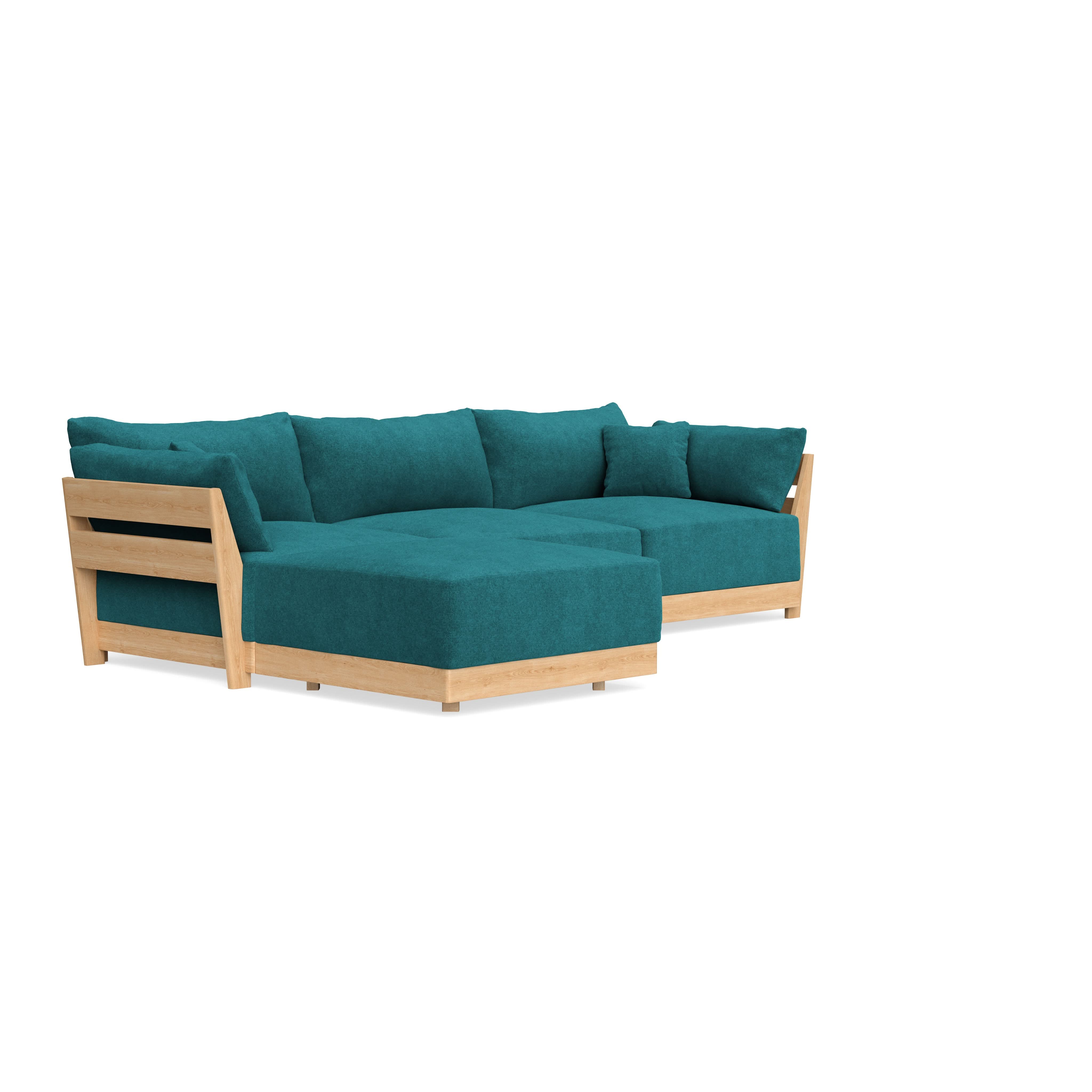 Modular Bondi Latte 3-Seater Sectional in Ocean | Classic Blend 1