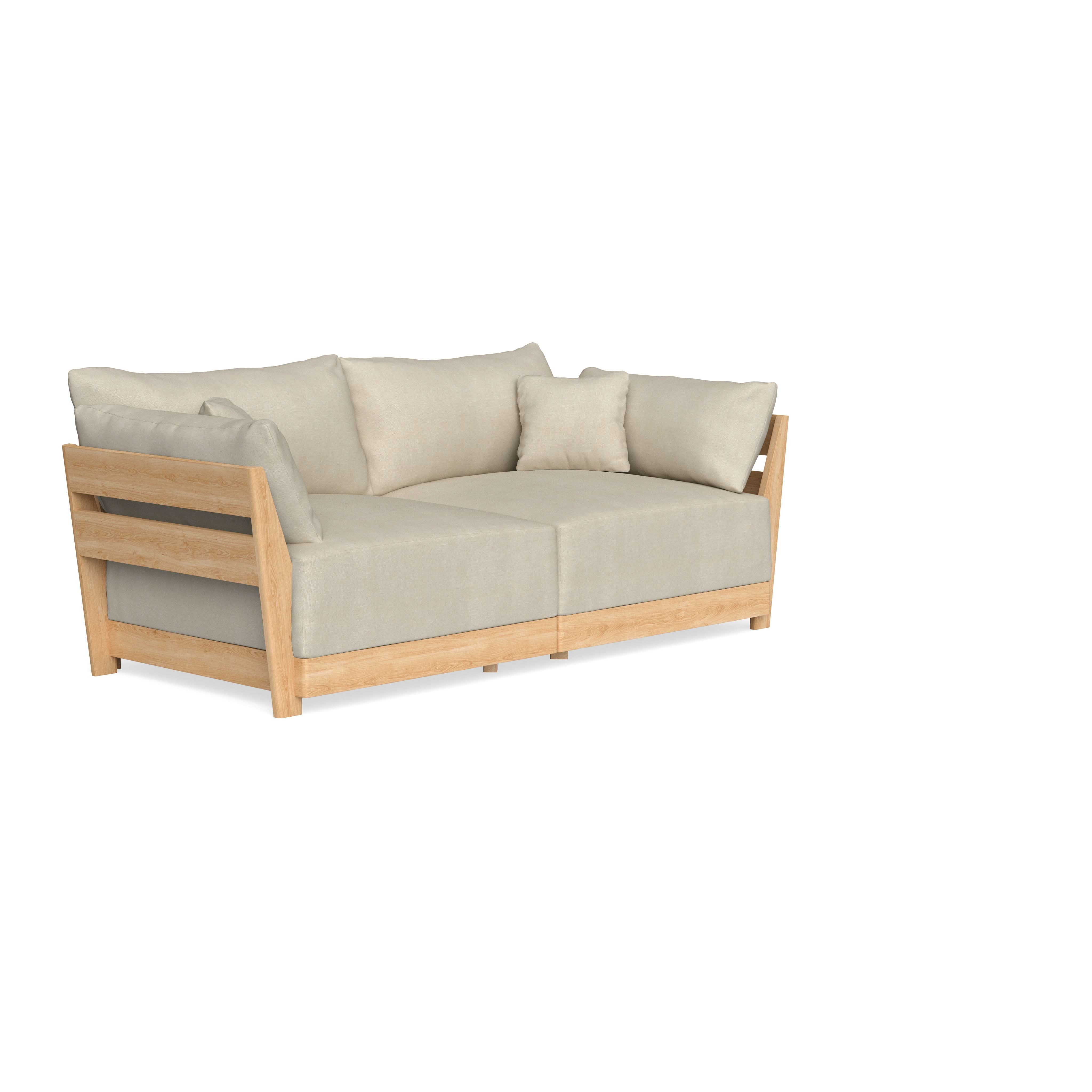 Modular Bondi Latte 2-Seater Sofa in Almond | Classic Blend 1