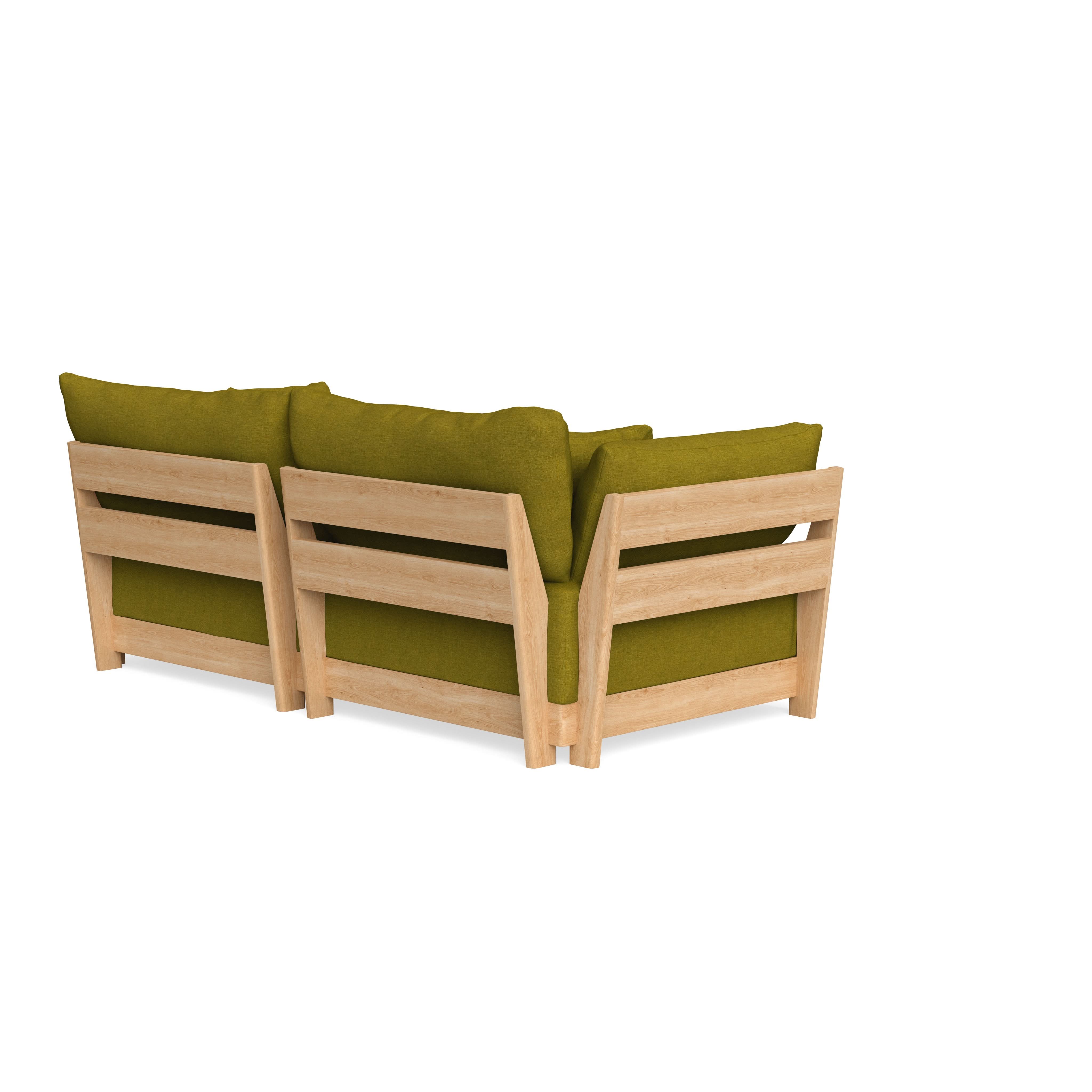 Modular Bondi Latte 2-Seater Sofa in Olive Green | Classic Blend 2