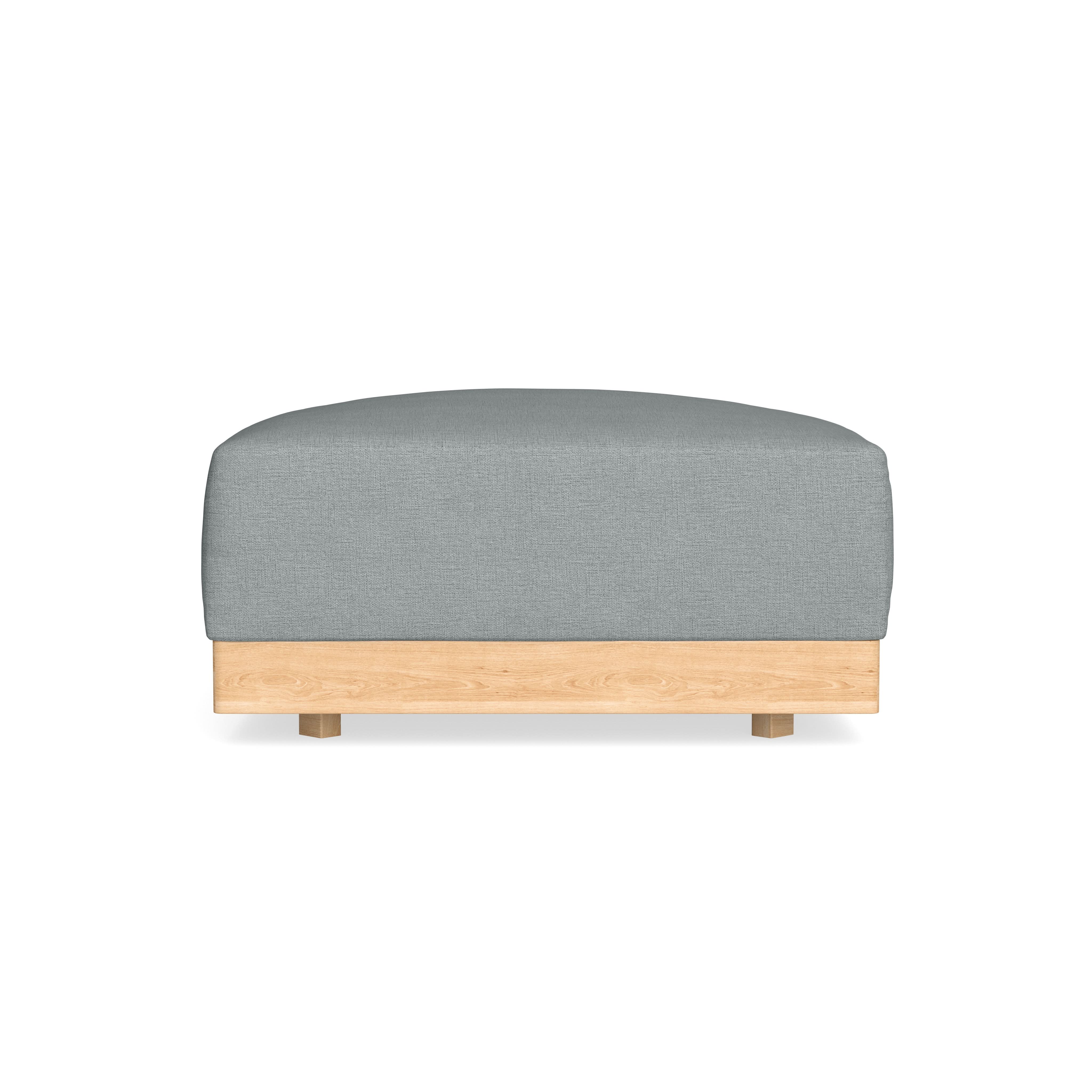 Modular Bondi Latte Ottoman in Light Steel | Classic Blend