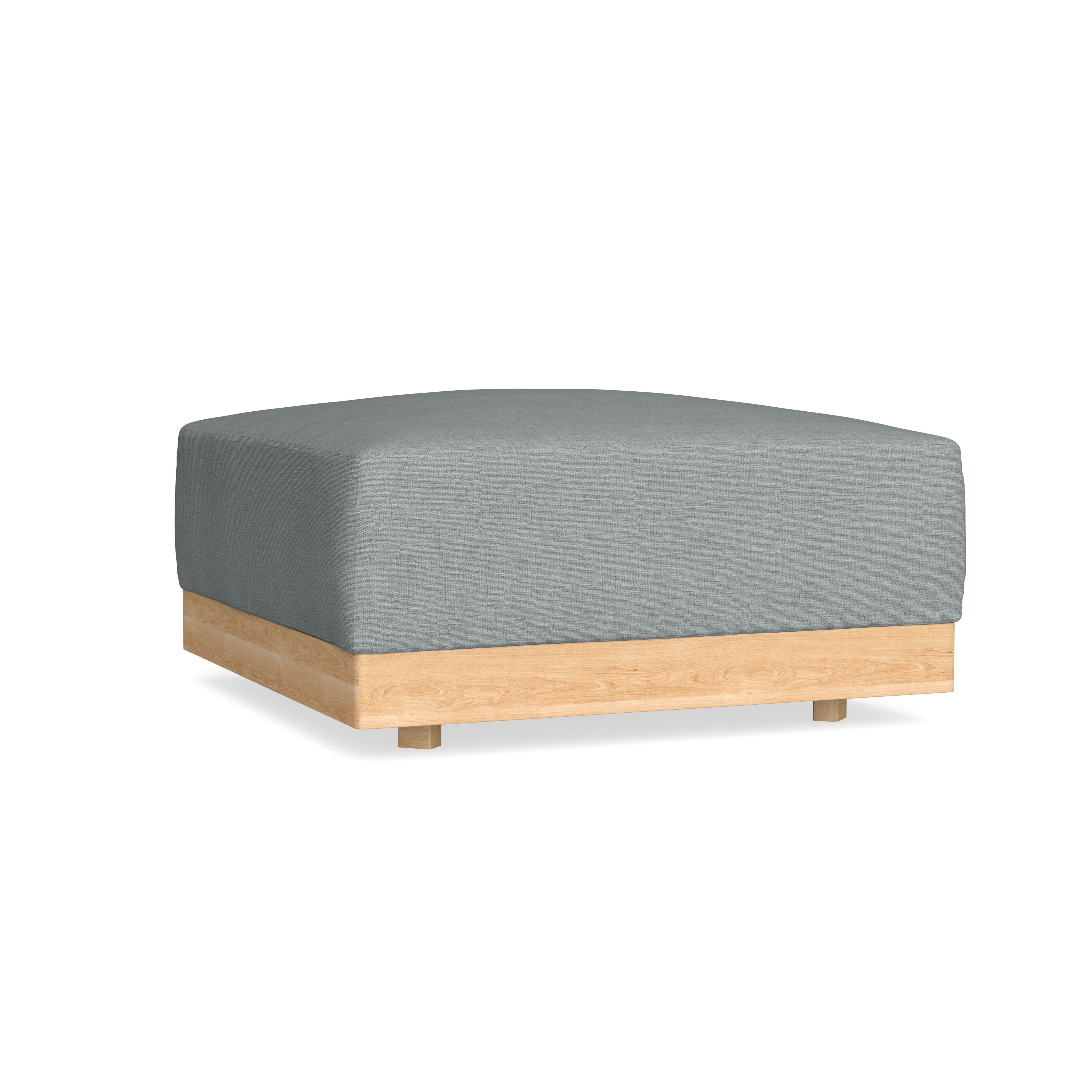 Modular Bondi Latte Ottoman in Light Steel | Classic Blend 1