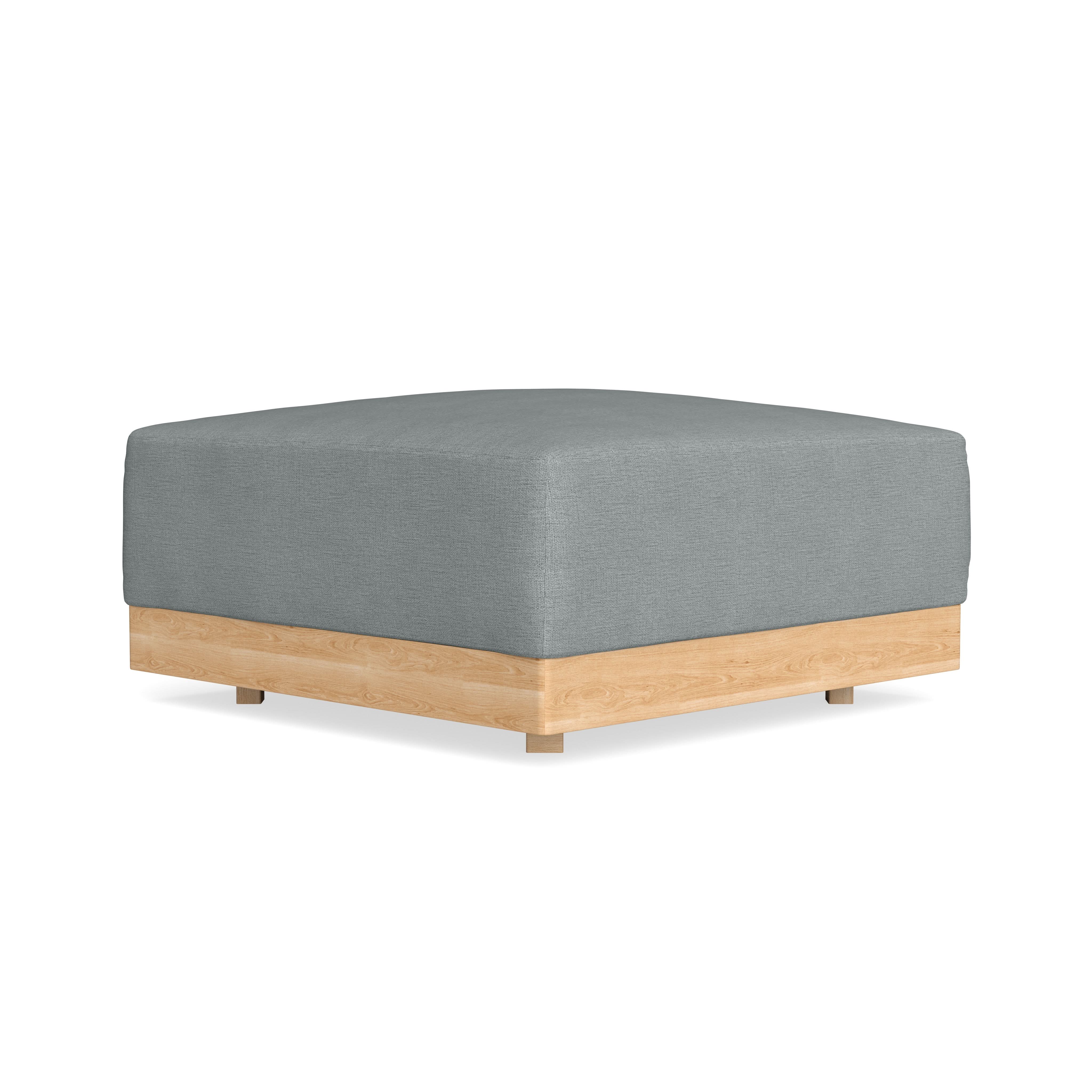 Modular Bondi Latte Ottoman in Light Steel | Classic Blend 2