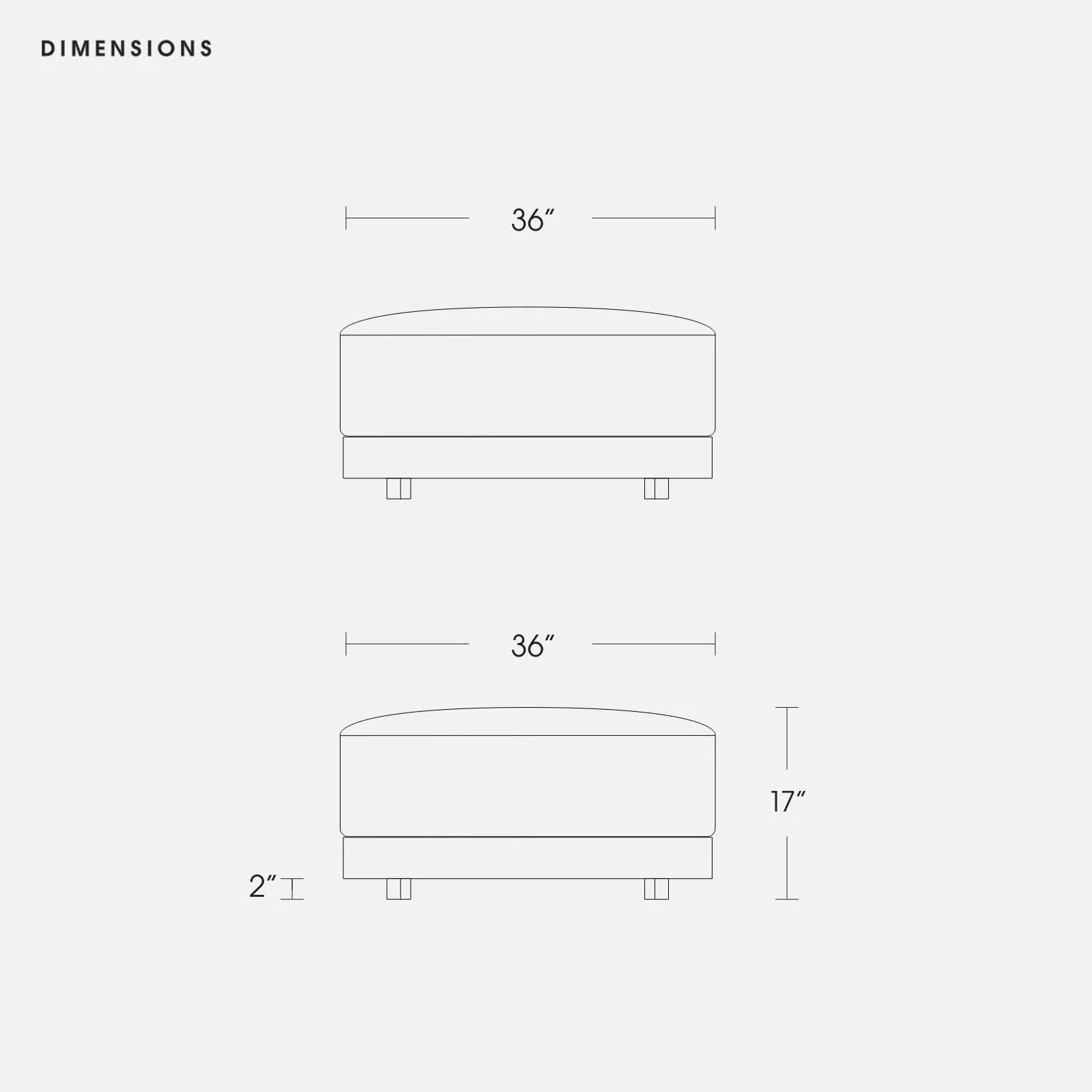 Modular Bondi Latte Ottoman in Light Steel | Classic Blend 5