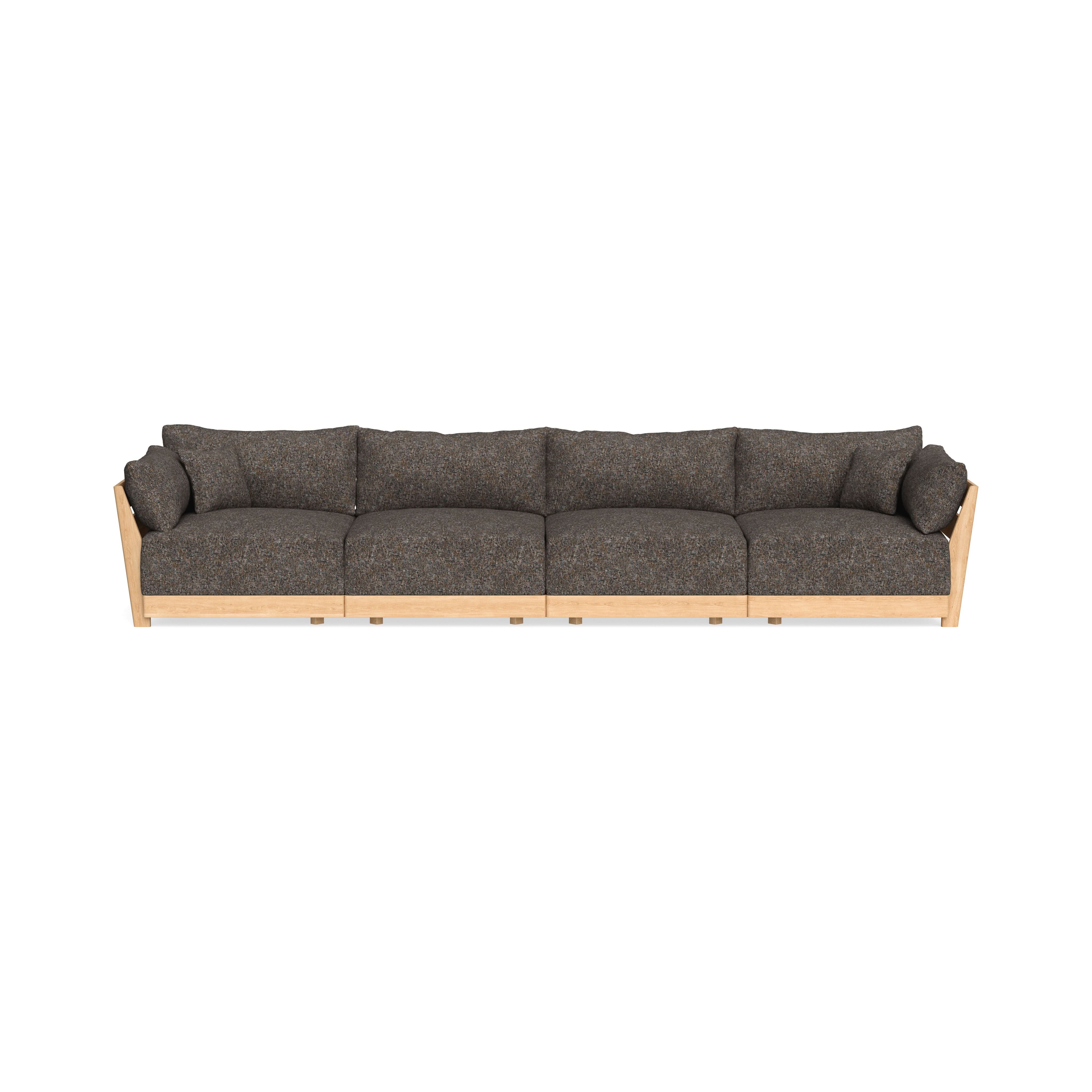 Modular Bondi Latte 4-Seater Sofa in Eclipse | Classic Blend