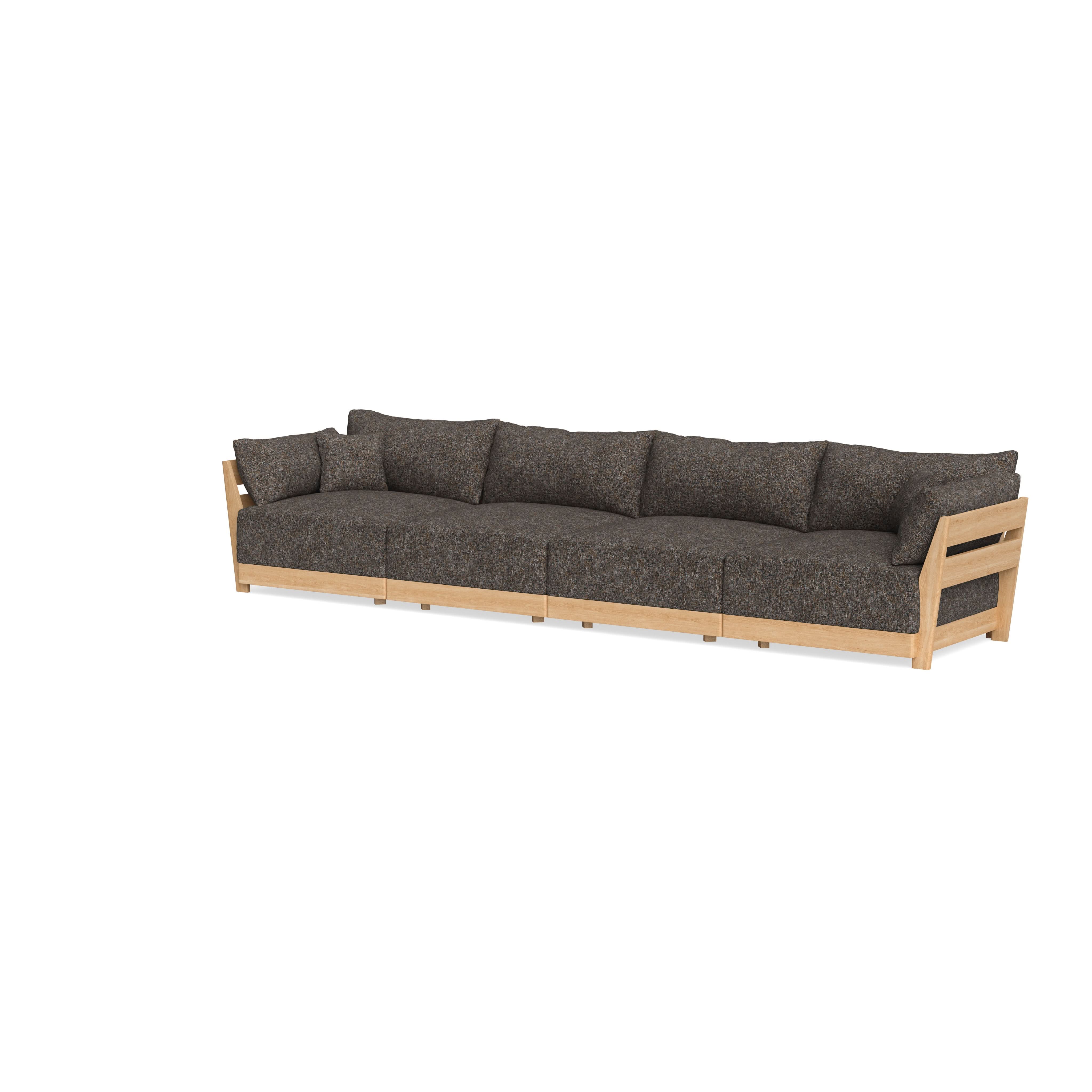 Modular Bondi Latte 4-Seater Sofa in Eclipse | Classic Blend 1