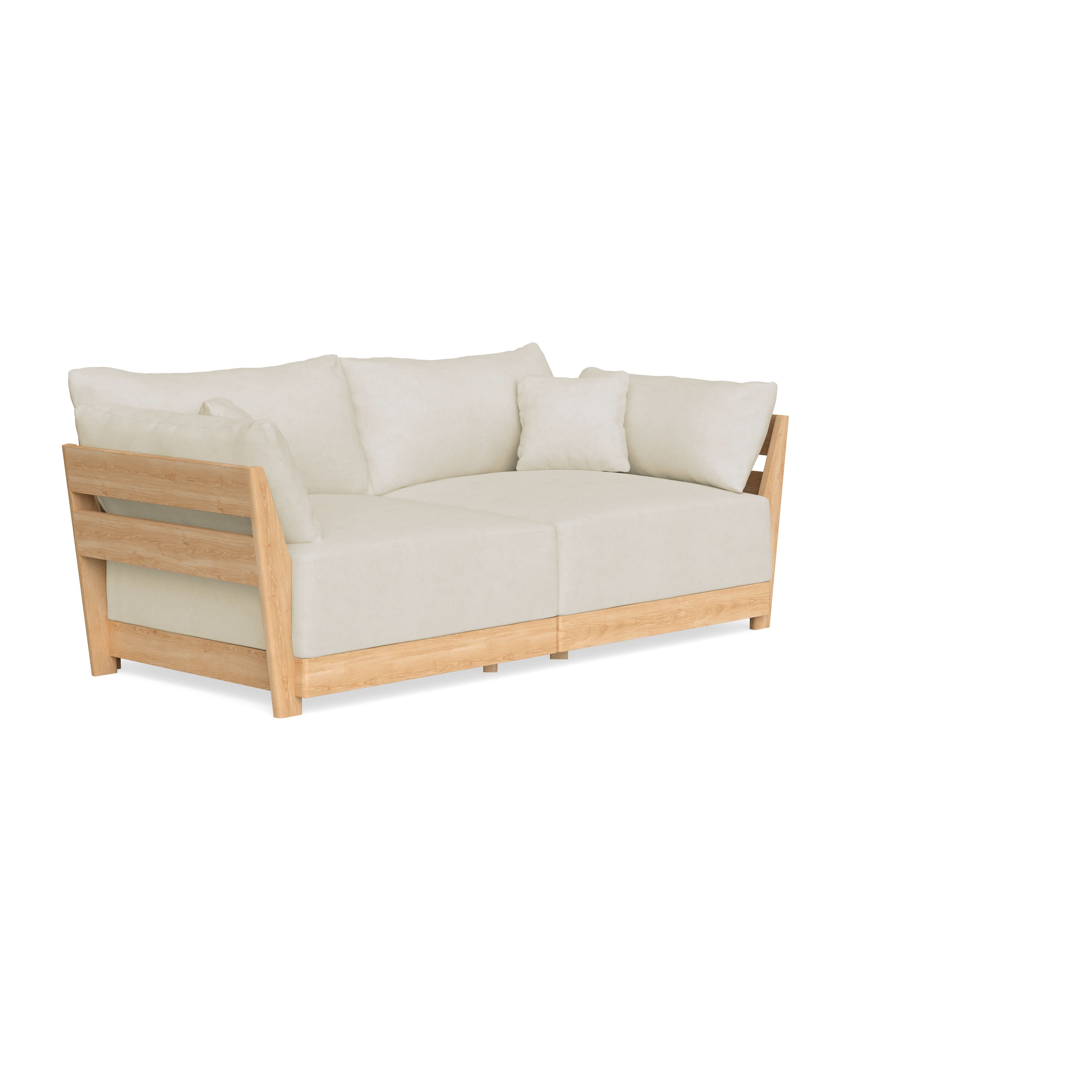 Modular Bondi Latte 2-Seater Sofa in Mascarpone | Classic Blend