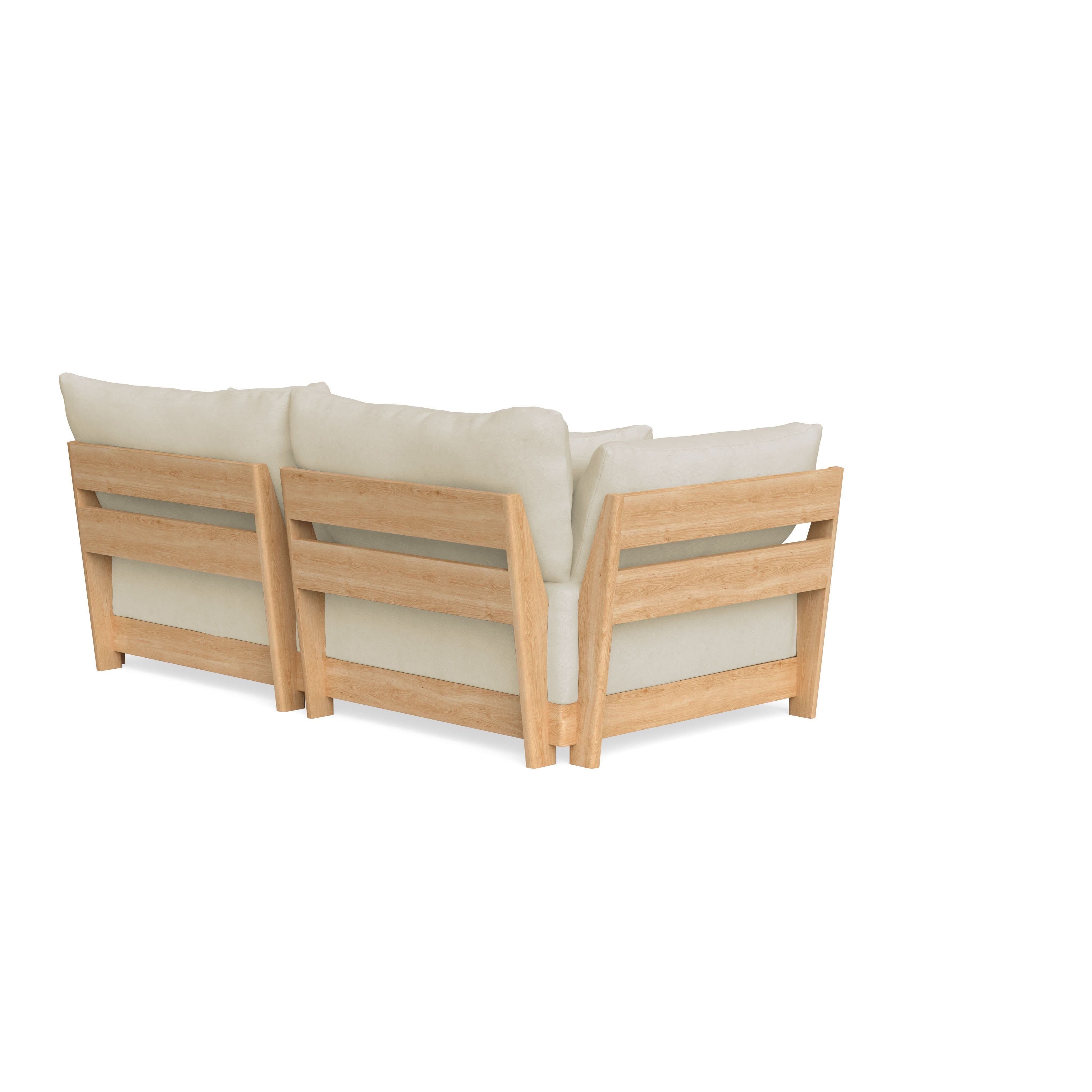 Modular Bondi Latte 2-Seater Sofa in Mascarpone | Classic Blend 1