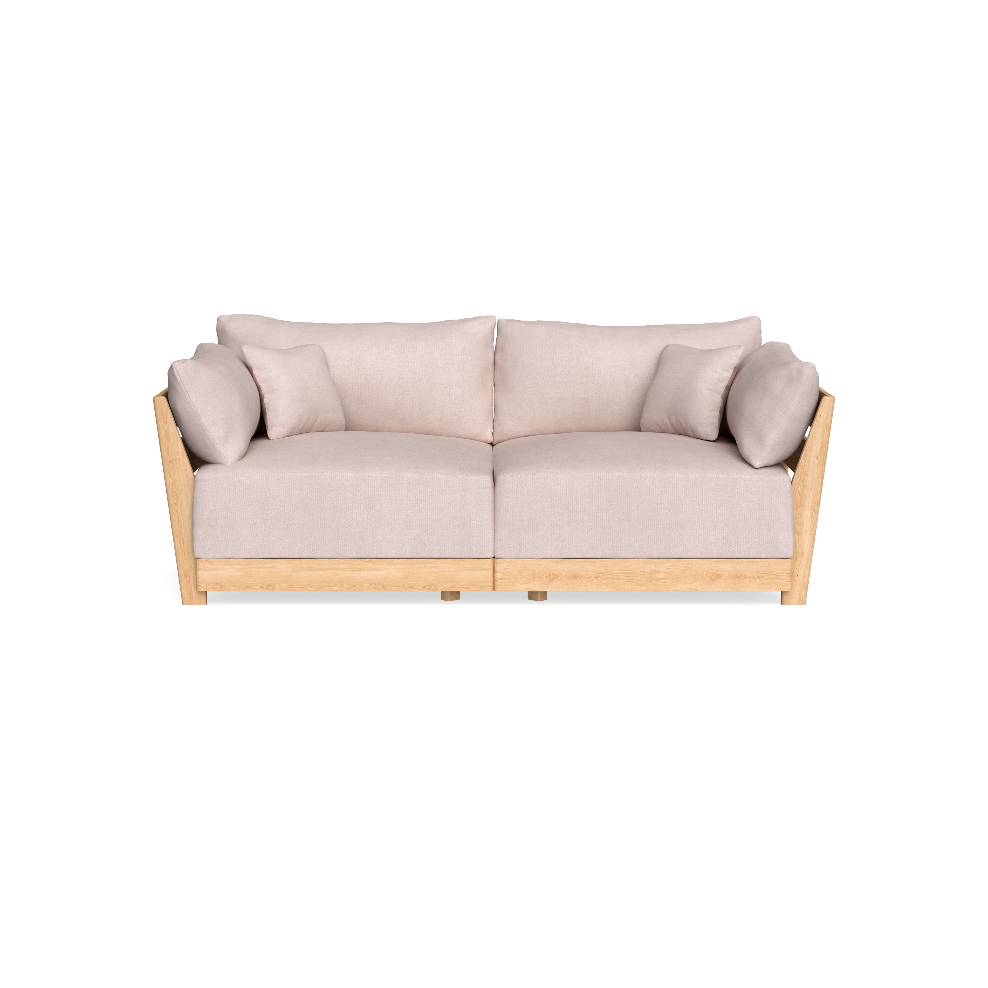 Modular Bondi Latte 2-Seater Sofa in Blush | Classic Blend