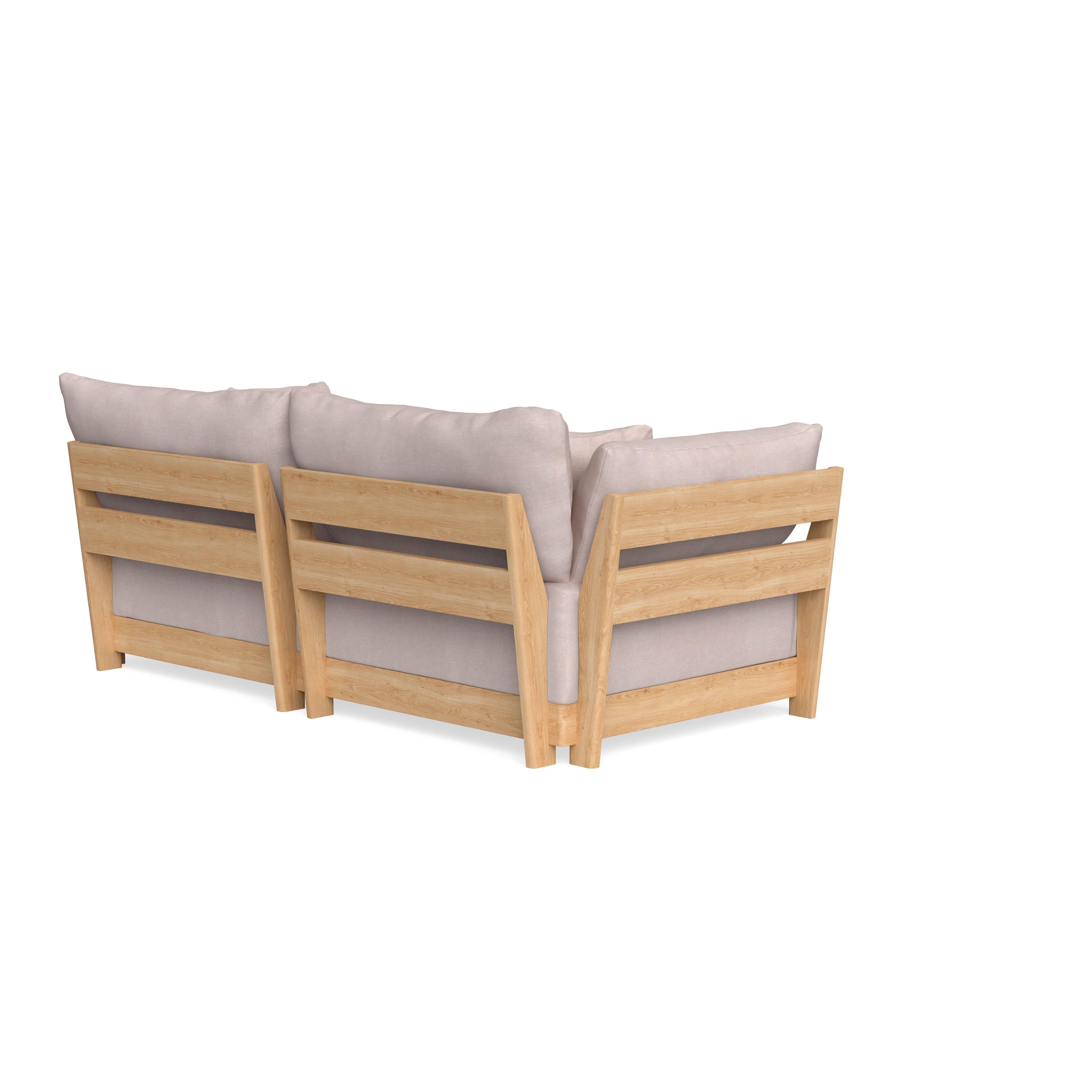 Modular Bondi Latte 2-Seater Sofa in Blush | Classic Blend 2